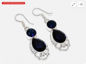 Blauer Tansanit Ohrringe Newjewerystore/ebay